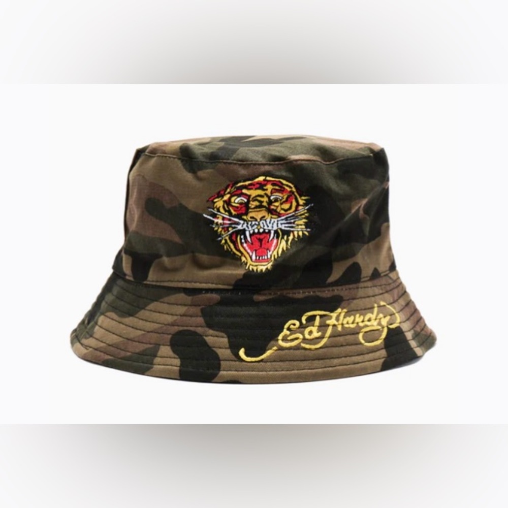 NEW! Ed Hardy Tiger Bucket Hat